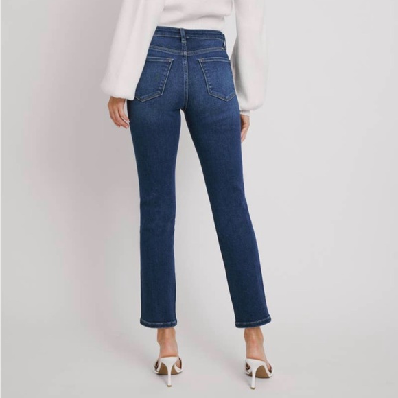 Kan Can High Rise Straight Blue Jeans - Picture 2 of 3